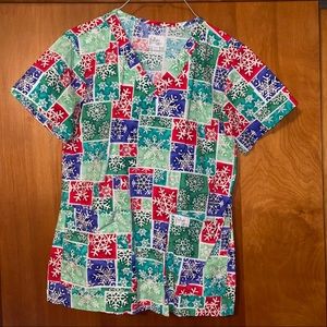 Christmas Scrub Top